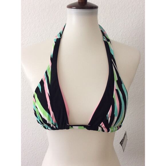 Volcom Swimwear Bikini Top Multicolor Striped - Picture 1 of 6